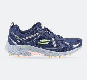 Women's Wide Fit Skechers 149820 Hillcrest Vast Adventure Sneakers - Navy/Grey Snow Shoe Trail