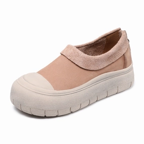 Women Solid Soft Leather Minimalism Casual Shoes Ballet Shoe Cute Casual Comfort Flat