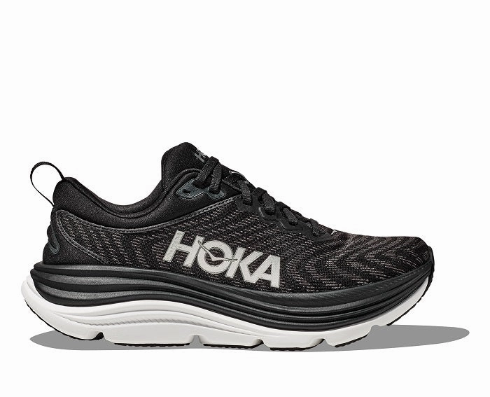 Womens Hoka Gaviota 5 Wide in Black/White Shoes Park Fl