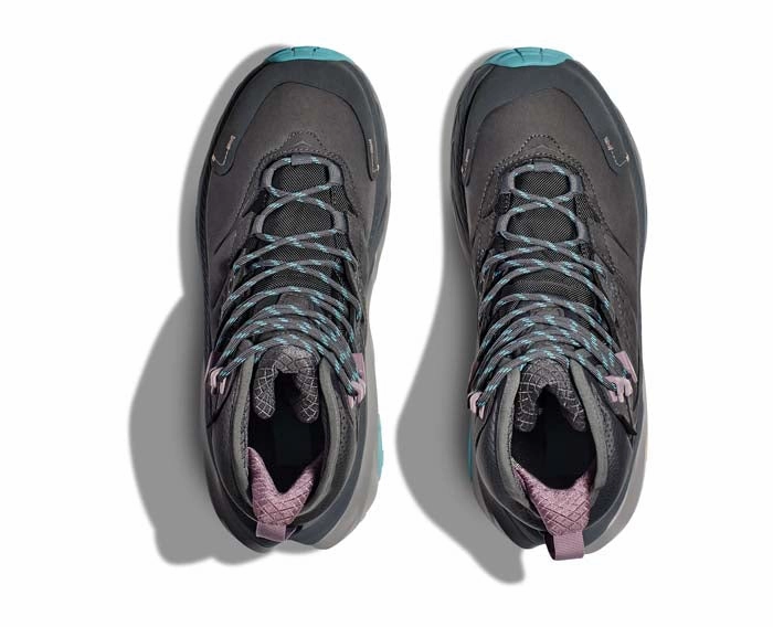 Womens Hoka Kaha 2 GTX in Castlerock/Coastal Shade Laceless