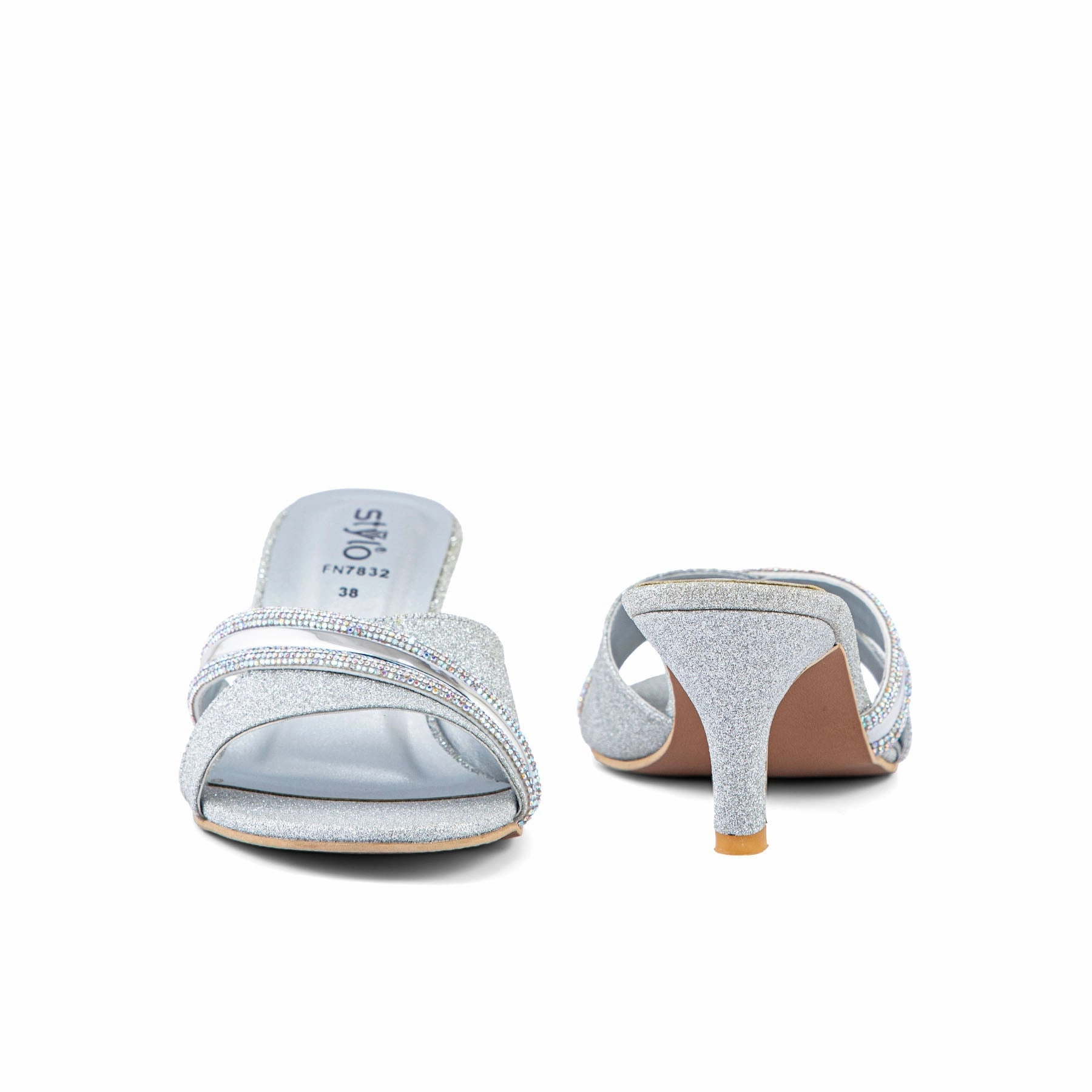 Silver Fancy Slipper FN7832 Oak Leaf Hydrangea Ruby Slippers