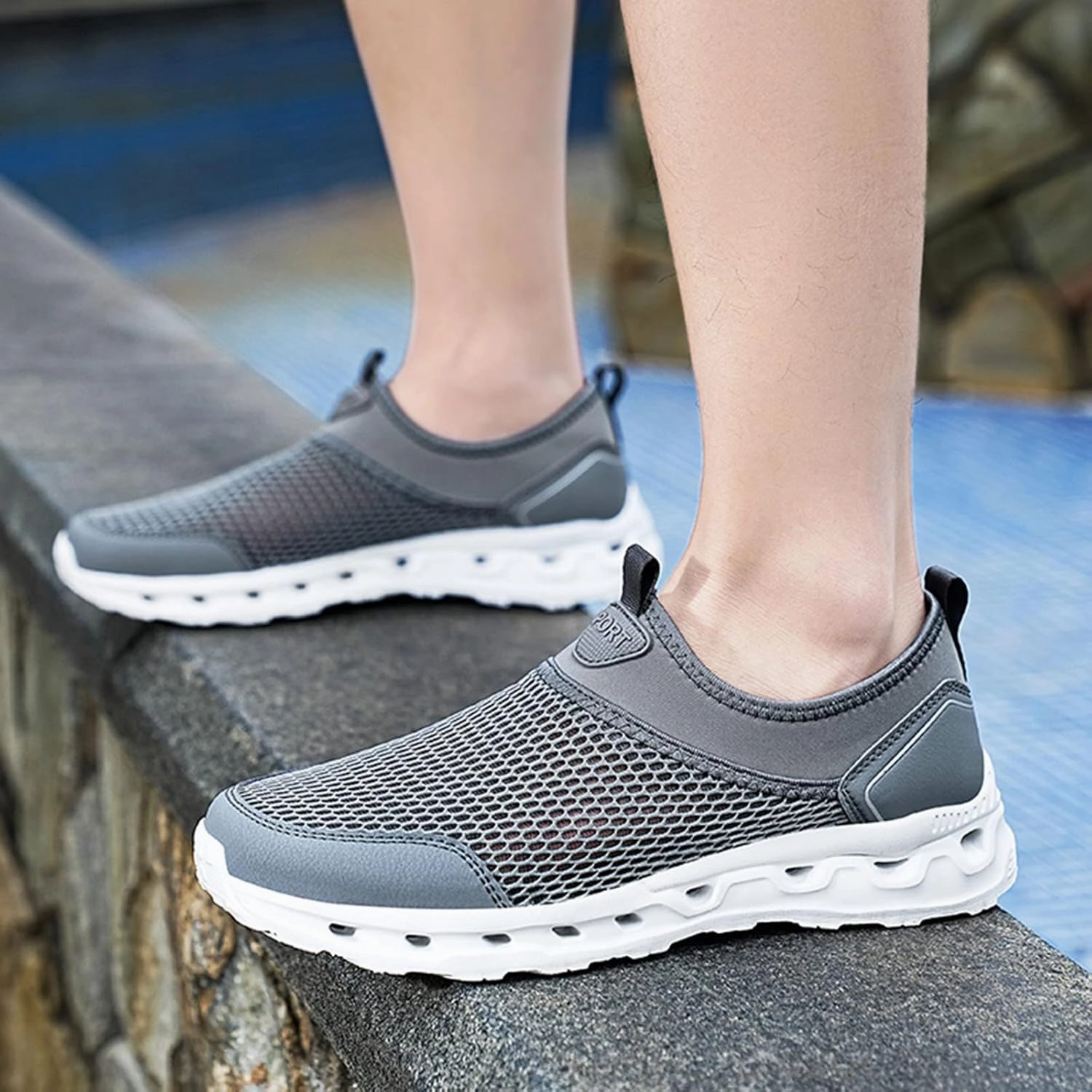 Men's Fashion Sneakers Mens Tennis Shoes Sneaker for Men Tennis Shoe for Men Mesh Sport Sneaker Casual Shoes With Leather Soles