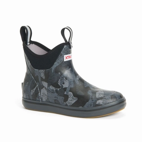 Slip On Work Boot XTRATUF Women's Ankle Pull-On Deck Boots- Black Camo