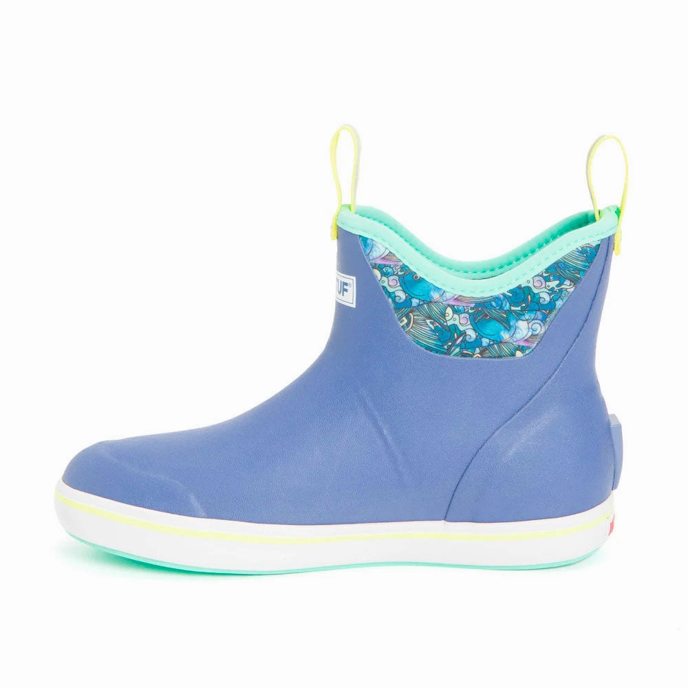 XTRATUF Women's FisheWear Ankle Deck Boots- Purple / Totally Tarpon Hoka Slip On