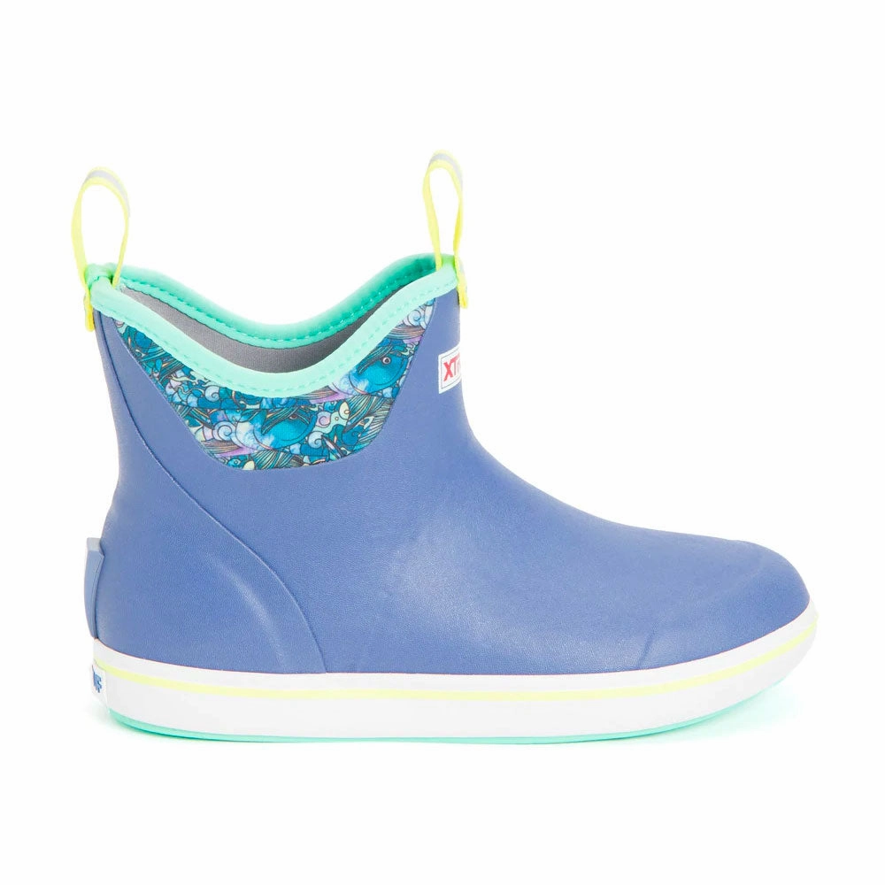 Ava Slip Ons XTRATUF Women's FisheWear Ankle Deck Boots- Purple / Totally Tarpon