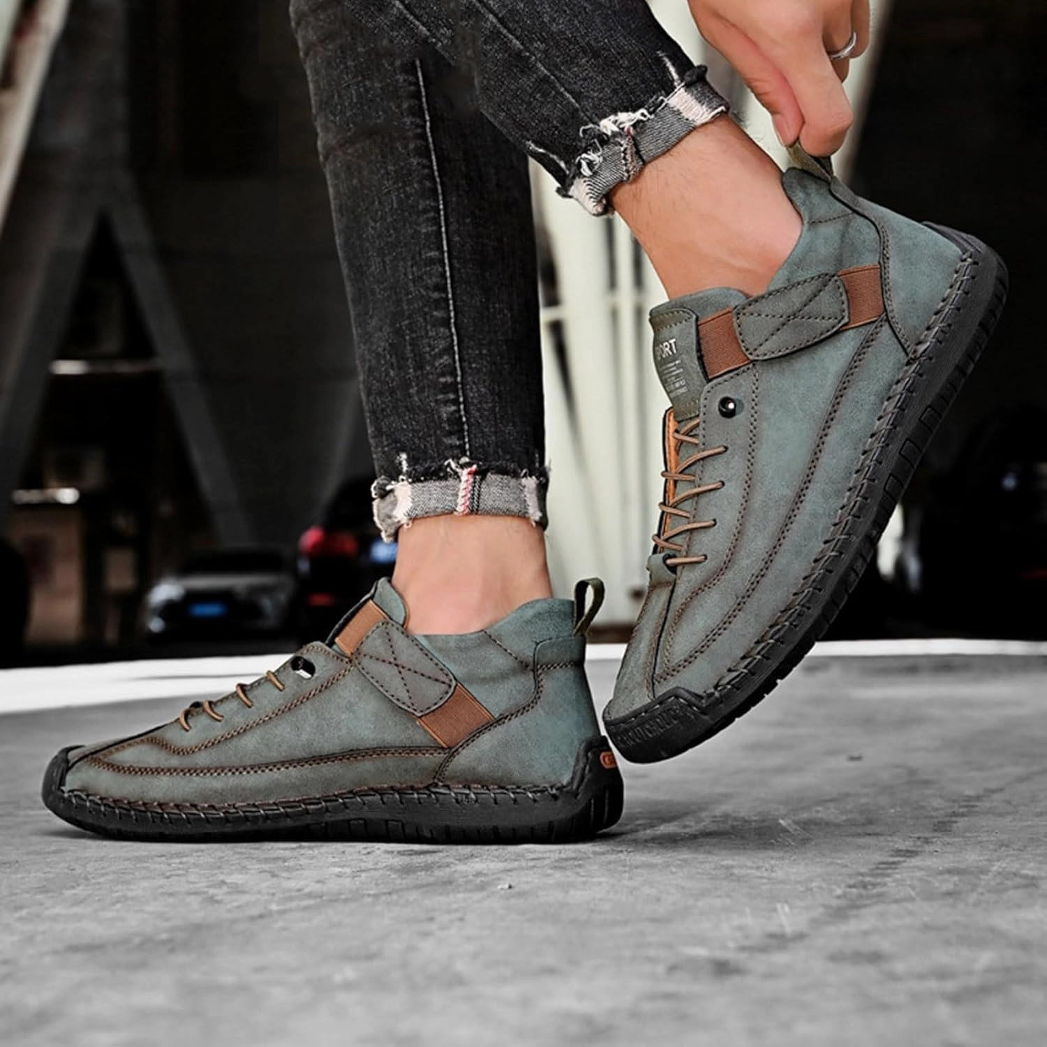 IWIHMIV Mens Slip On Shoes Men's Walking Running Tennis Shoes Athletic Casual Comfortable Sneakers Walking Shoes for Men Speedcross 4 Gore Tex Trail Running Shoes