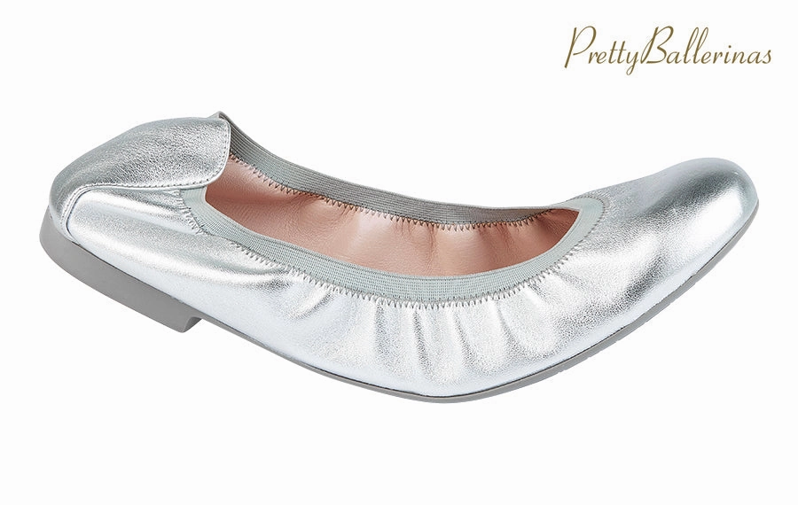 Flat Shoes With Ribbon Pb Lolly Silver