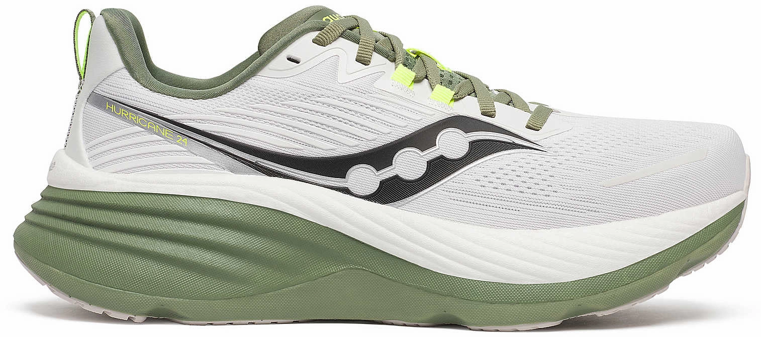 Saucony Hurricane 24 Mens Running Shoes - White Basketball Shoes That Are Good For Running